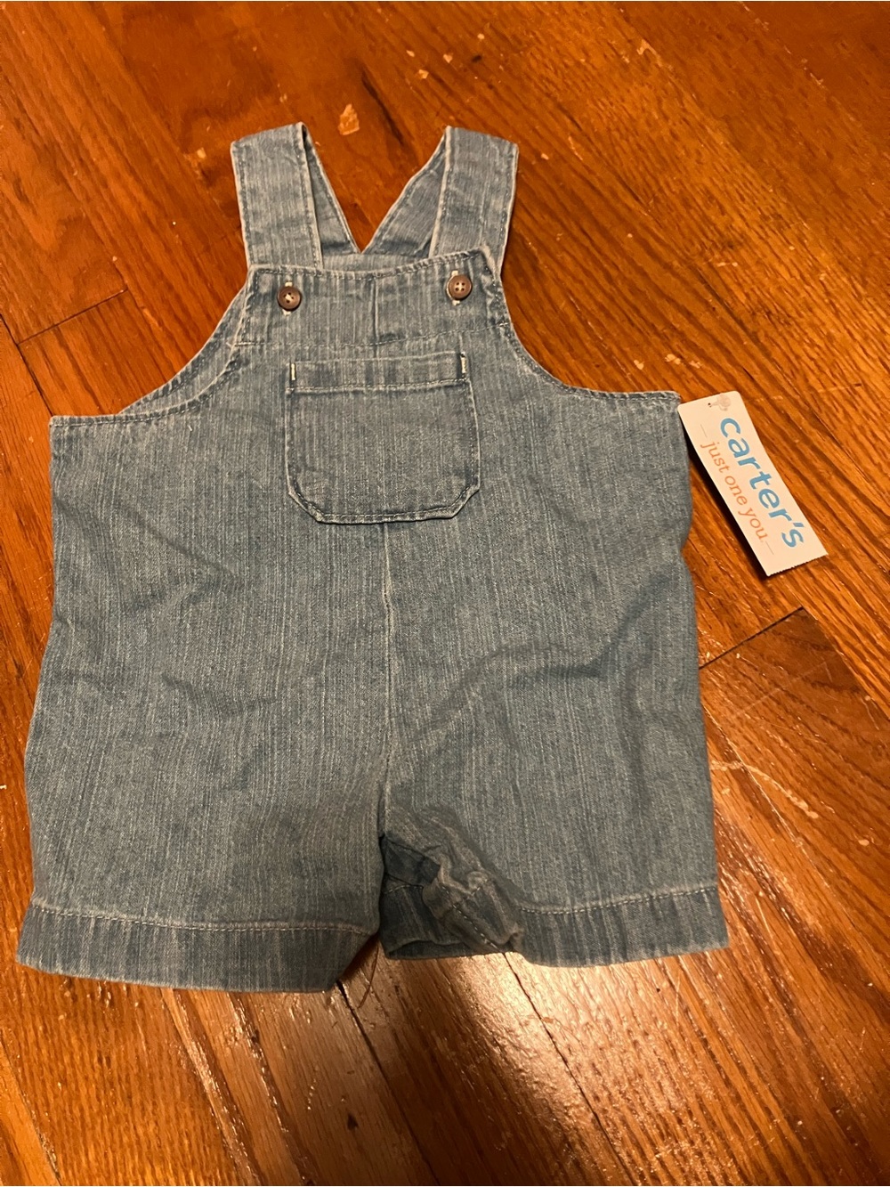 Carter's Light Blue Denim Overalls Shortall